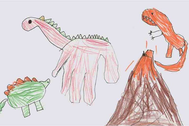 Große Dinosaurier lebten vor langer Zeit.